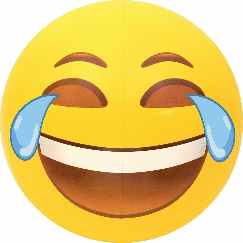 NEW Crying Laughing Emoji Inflatable Beach Ball